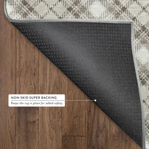 Luxury Washable Indoor/Outdoor Soft Essentials Beige 2\'6\" x 3\'10\" Rug