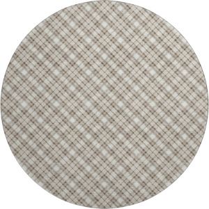 Luxury Washable Indoor/Outdoor Soft Essentials Beige 8' x 8' Round Rug
