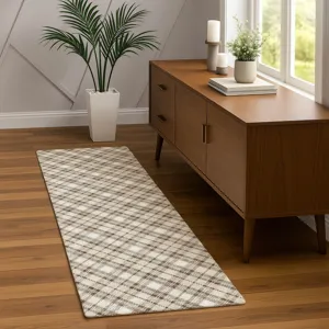 Luxury Washable Indoor/Outdoor Soft Essentials Beige 2\'3\" x 7\'6\" Runner Rug