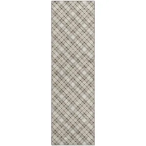 Luxury Washable Indoor/Outdoor Soft Essentials Beige 2'3" x 7'6" Runner Rug