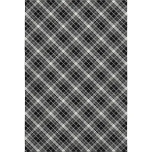 Luxury Washable Indoor/Outdoor Soft Essentials Black 5\' x 7\'6\" Rug