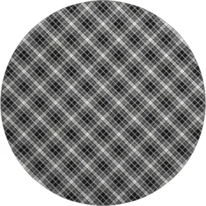 Luxury Washable Indoor/Outdoor Soft Essentials Black 8' x 8' Round Rug