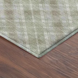 Luxury Washable Indoor/Outdoor Soft Essentials Celery 2\'3\" x 7\'6\" Runner Rug