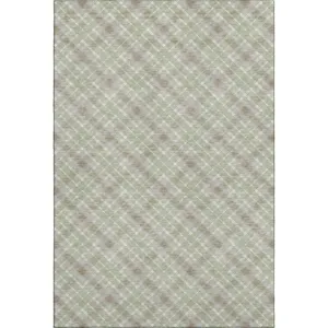 Luxury Washable Indoor/Outdoor Soft Essentials Celery Rug
