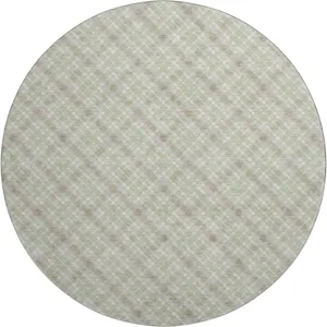 Luxury Washable Indoor/Outdoor Soft Essentials Celery 8' x 8' Round Rug