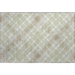 Luxury Washable Indoor/Outdoor Soft Essentials Celery Rug