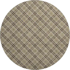 Luxury Washable Indoor/Outdoor Soft Essentials Chocolate 8' x 8' Round Rug