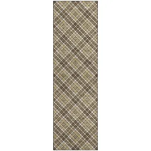 Luxury Washable Indoor/Outdoor Soft Essentials Chocolate 2\'3\" x 7\'6\" Runner Rug