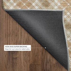 Luxury Washable Indoor/Outdoor Soft Essentials Copper 1\'8\" x 2\'6\" Rug