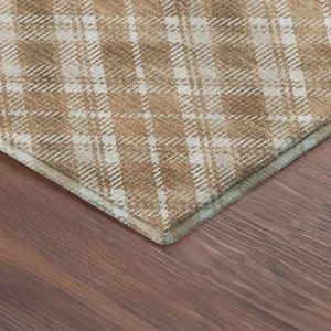 Luxury Washable Indoor/Outdoor Soft Essentials Copper 1\'8\" x 2\'6\" Rug