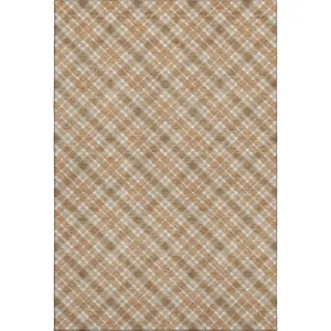 Luxury Washable Indoor/Outdoor Soft Essentials Copper Rug