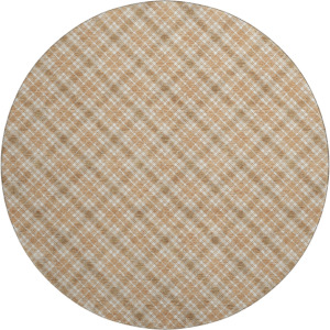 Luxury Washable Indoor/Outdoor Soft Essentials Copper 8' x 8' Round Rug