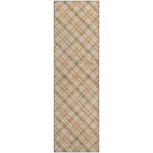 Luxury Washable Indoor/Outdoor Soft Essentials Copper 2'3" x 7'6" Runner Rug