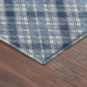 Luxury Washable Indoor/Outdoor Soft Essentials Denim 9\' x 12\' Rug
