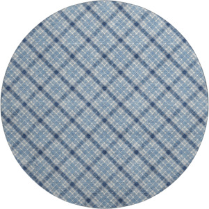 Luxury Washable Indoor/Outdoor Soft Essentials Denim 8' x 8' Round Rug