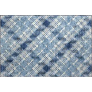Luxury Washable Indoor/Outdoor Soft Essentials Denim Rug