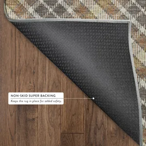 Luxury Washable Indoor/Outdoor Soft Essentials Earth 2\'6\" x 3\'10\" Rug