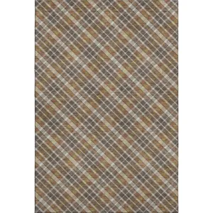 Luxury Washable Indoor/Outdoor Soft Essentials Earth 2\'6\" x 3\'10\" Rug