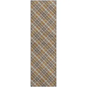 Luxury Washable Indoor/Outdoor Soft Essentials Earth 2\'3\" x 7\'6\" Runner Rug