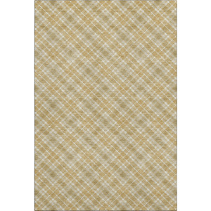 Luxury Washable Indoor/Outdoor Soft Essentials Gold Rug