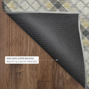 Luxury Washable Indoor/Outdoor Soft Essentials Granite 2\'3\" x 7\'6\" Runner Rug