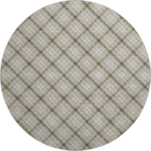 Luxury Washable Indoor/Outdoor Soft Essentials Granite 8' x 8' Round Rug