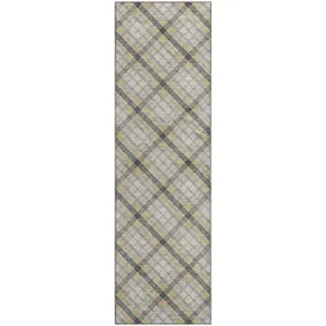 Luxury Washable Indoor/Outdoor Soft Essentials Granite 2\'3\" x 7\'6\" Runner Rug