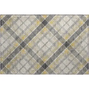 Luxury Washable Indoor/Outdoor Soft Essentials Granite Rug
