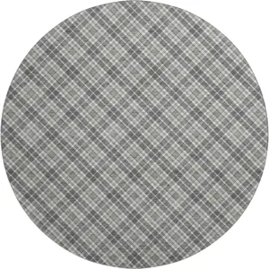 Luxury Washable Indoor/Outdoor Soft Essentials Gray 8\' x 8\' Round Rug