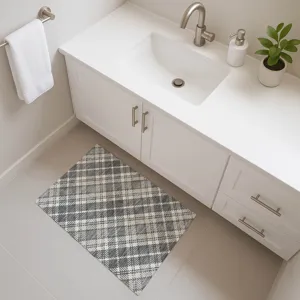 Luxury Washable Indoor/Outdoor Soft Essentials Gray 1\'8\" x 2\'6\" Rug
