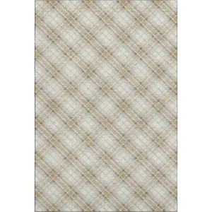Luxury Washable Indoor/Outdoor Soft Essentials Ivory 8\' x 10\' Rug