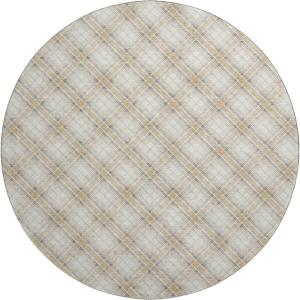Luxury Washable Indoor/Outdoor Soft Essentials Ivory 8' x 8' Round Rug