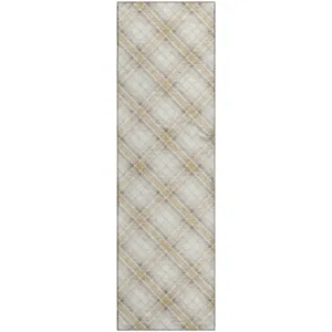 Luxury Washable Indoor/Outdoor Soft Essentials Ivory 2'3" x 7'6" Runner Rug