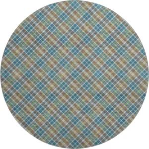 Luxury Washable Indoor/Outdoor Soft Essentials Jewel 8' x 8' Round Rug