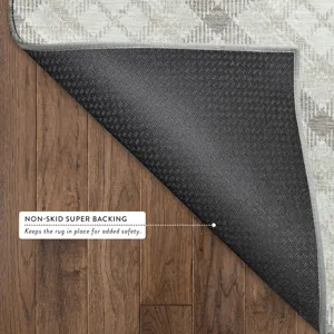 Luxury Washable Indoor/Outdoor Soft Essentials Linen 9\' x 12\' Rug