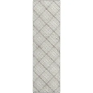 Luxury Washable Indoor/Outdoor Soft Essentials Linen 2'3" x 7'6" Runner Rug