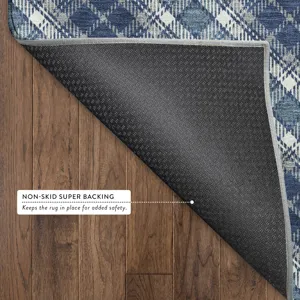 Luxury Washable Indoor/Outdoor Soft Essentials Navy 2\'6\" x 3\'10\" Rug
