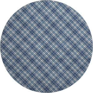Luxury Washable Indoor/Outdoor Soft Essentials Navy 8' x 8' Round Rug