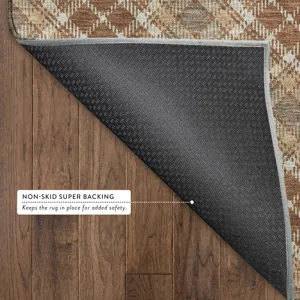 Luxury Washable Indoor/Outdoor Soft Essentials Paprika 1\'8\" x 2\'6\" Rug
