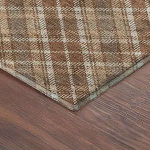 Luxury Washable Indoor/Outdoor Soft Essentials Paprika 1\'8\" x 2\'6\" Rug