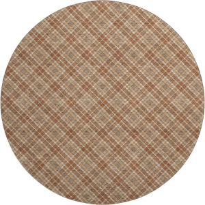 Luxury Washable Indoor/Outdoor Soft Essentials Paprika 8' x 8' Round Rug