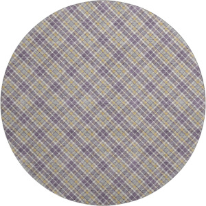 Luxury Washable Indoor/Outdoor Soft Essentials Plum 8' x 8' Round Rug