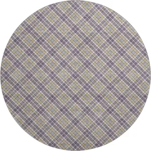 Luxury Washable Indoor/Outdoor Soft Essentials Plum 8\' x 8\' Round Rug