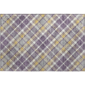 Luxury Washable Indoor/Outdoor Soft Essentials Plum Rug