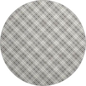 Luxury Washable Indoor/Outdoor Soft Essentials Putty 8' x 8' Round Rug