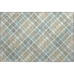 Luxury Washable Indoor/Outdoor Soft Essentials Seaside 1\'8\" x 2\'6\" Rug