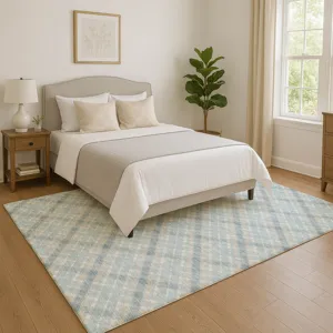 Luxury Washable Indoor/Outdoor Soft Essentials Sky 5\' x 7\'6\" Rug