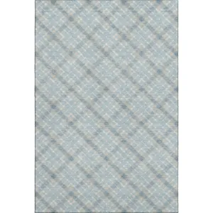 Luxury Washable Indoor/Outdoor Soft Essentials Sky 5\' x 7\'6\" Rug