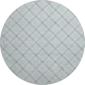 Luxury Washable Indoor/Outdoor Soft Essentials Sky 8' x 8' Round Rug