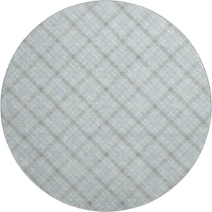 Luxury Washable Indoor/Outdoor Soft Essentials Sky 8' x 8' Round Rug